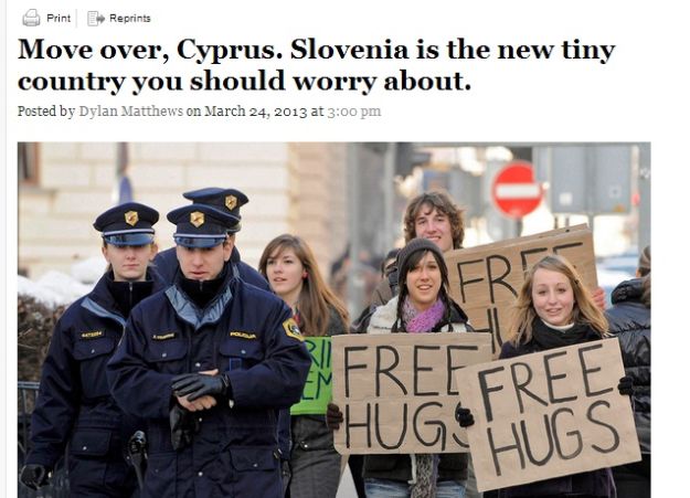 The Washington Post: Zaboravimo sada Cipar, Slovenija je sljedeća oko koje se treba zabrinuti