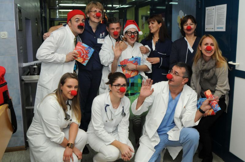Zadarsku Opću bolnicu posjetili Crveni nosevi klaunovidoktori