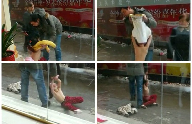 Fotografije šokirale javnost: Otac skinuo i po ulici vukao djevojčicu