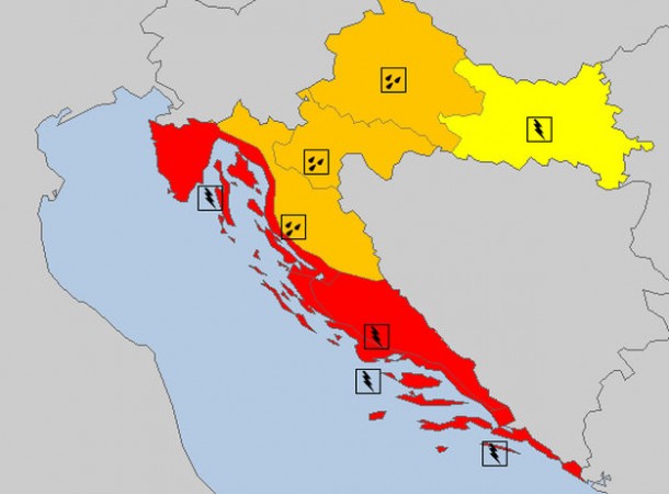 Meteoalarm izdao crvenu uzbunu za cijeli Jadran