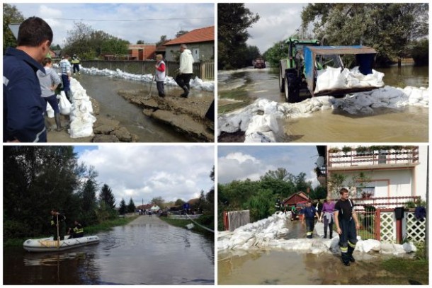 OPĆA OPASNOST U PODRAVINI Zatvorene škole, brane se kuće, vodni val dug je 13 kilometara