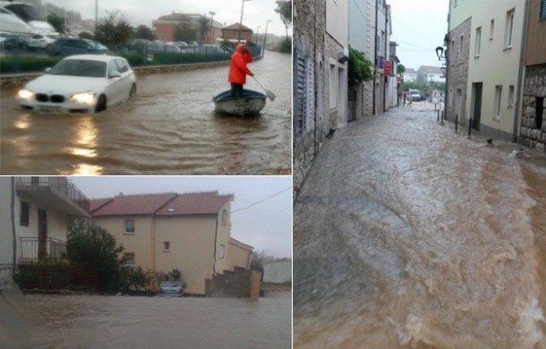 KAOS ZBOG NEVREMENA Vodice poplavljene, evakuirana djeca iz vrtića