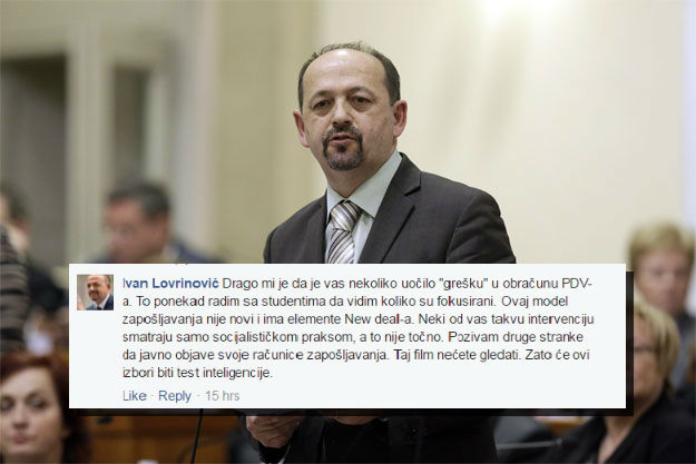 Lovrinović nudi plan za zapošljavanje 200 tisuća ljudi, a ne zna izračunati PDV – pa se opravdava
