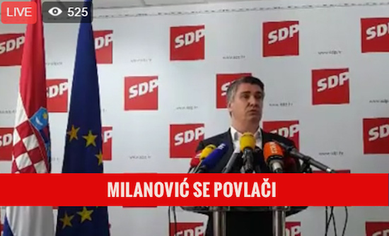 Milanović: Povlačim se s mjesta predsjednika SDP-a