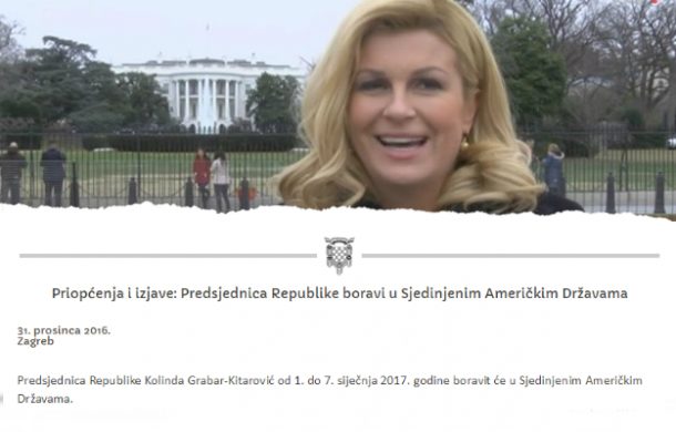 Kolinda se ne prestaje sramotiti: Naknadno promijenila datum povratka iz SAD-a