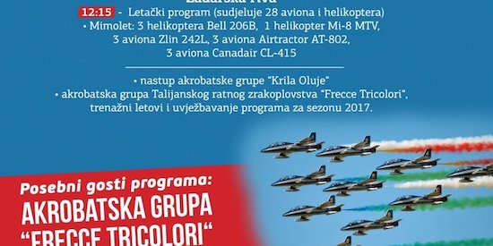 Hrvatski i talijanski zračni akrobati sutra lete nad Zadrom
