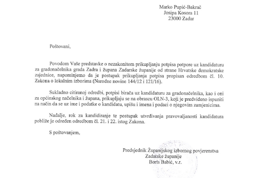 Marko Pupić Bakrač prijavio HDZ za nezakonite potpise: zaplijenite ih i uništite!