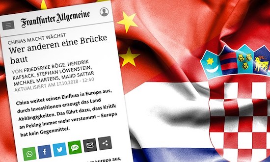 Frankfurter Allgemeine Zeitung optužuje Hrvatsku da je kineski igrač u EU