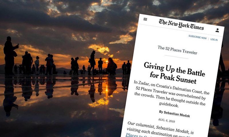 NEW YORK TIMES Turisti su uništili zalazak sunca u Zadru
