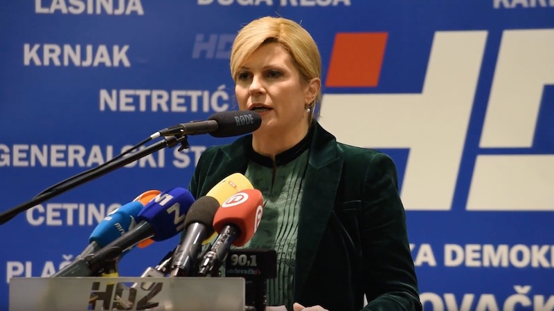 SNIMKA JU DEMANTIRA Predsjednica tvrdi da nije pozvala glasače da biraju ‘pravu Hrvatsku’