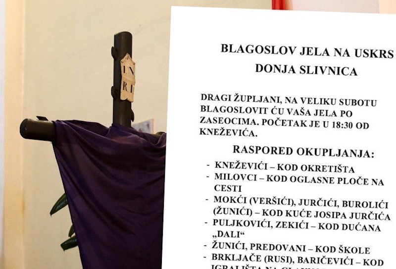 Po Slivnici se dijeli poziv na okupljanje vjernicima za blagoslov jela