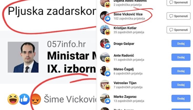 Dožupan Vicković lajka ponižavanje zadarskog HDZ-a
