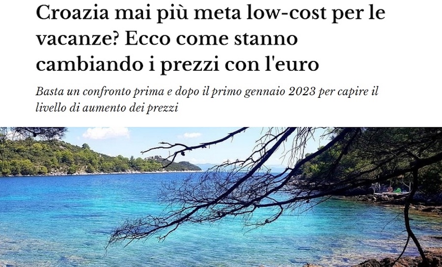TALIJANI LIKUJU Hrvatska nakon uvođenja eura više nije povoljna turistička destinacija – skuplja je od svih